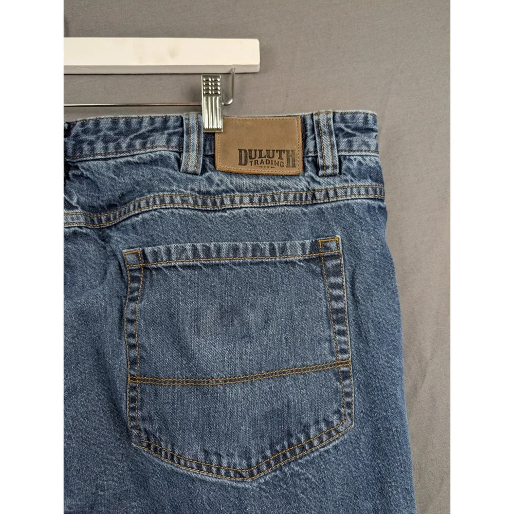 Duluth Trading Co Trim Fit Blue Denim Jeans 44x30 Mens Straight Leg‎